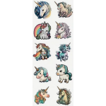 Unicorn Stickers 10's - Sold Assorted  Unicorn Stickers 10's - Sold Assorted